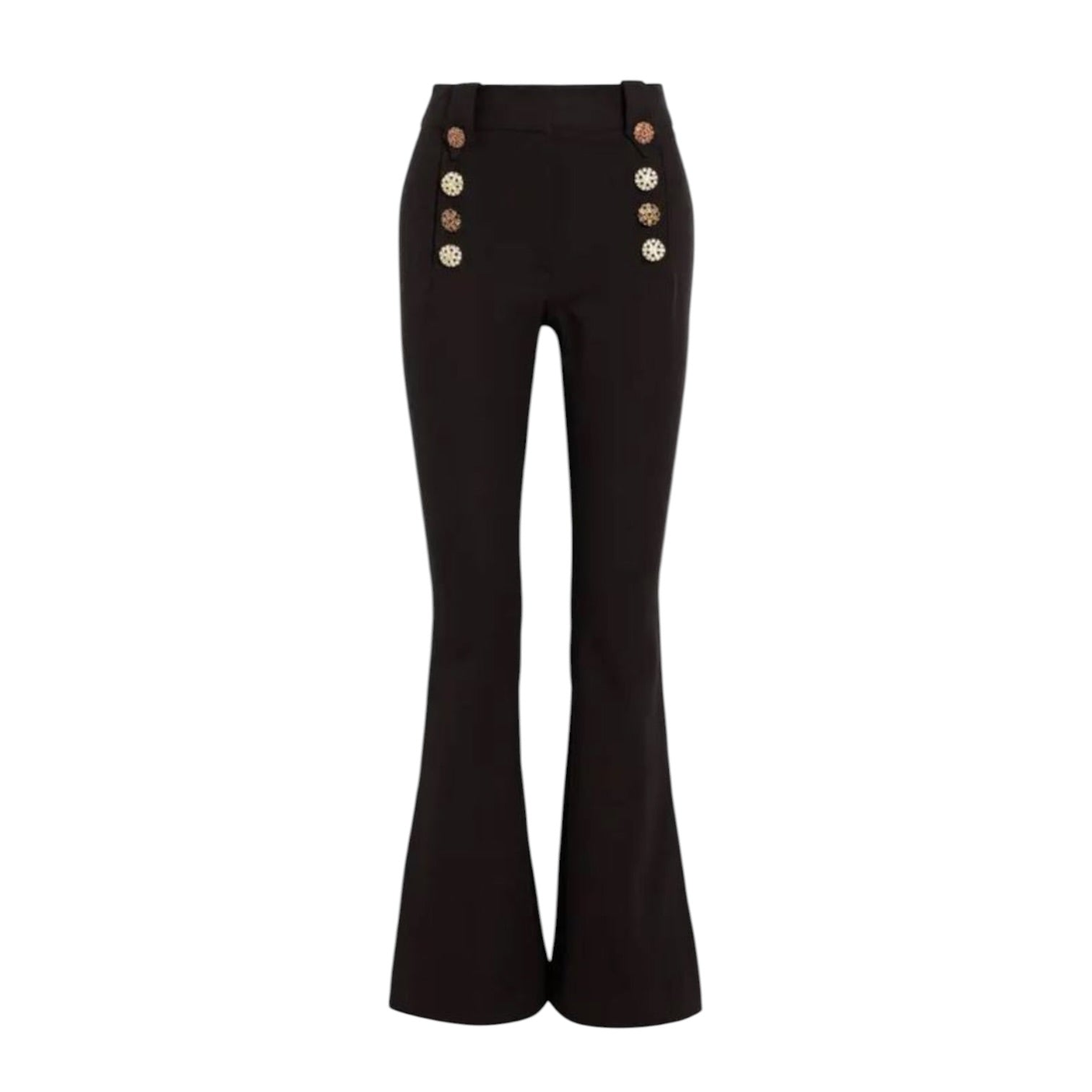 Derek Lam 10 Robertson Trousers With Rhinestone Novelty Buttons - Black