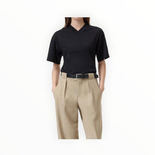 Closed V-Neck T-Shirt - Black