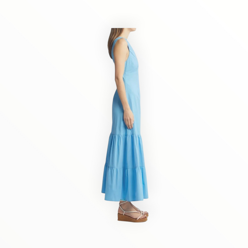 Du Paradis Rio Tiered Sleeveless Dress - Horizon Blue
