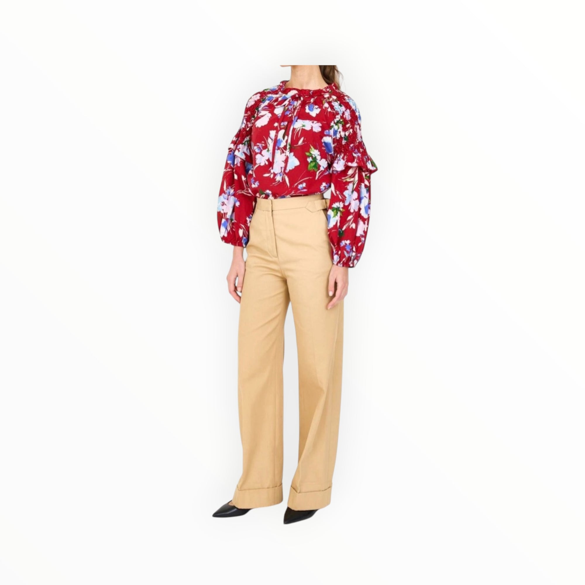 Christy Lynn Noella Blouse - Crimson Fleur