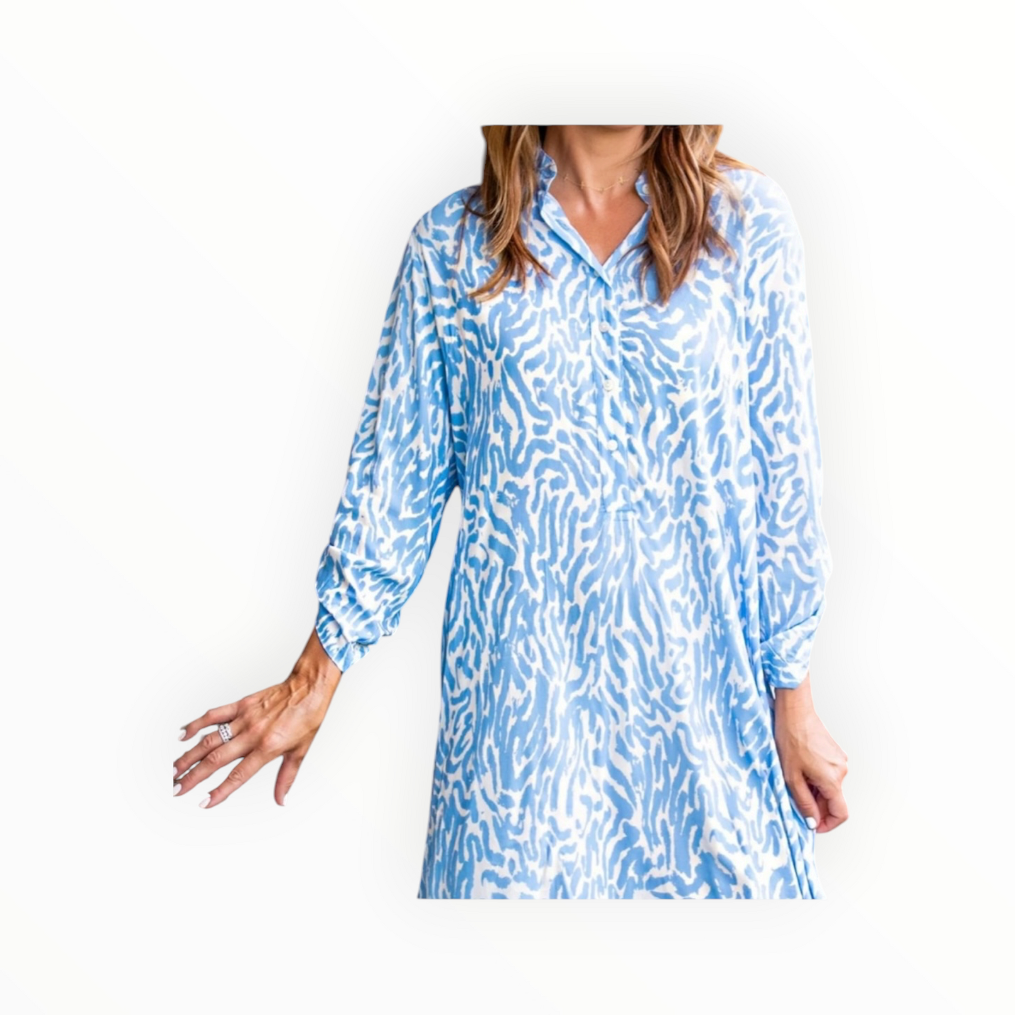walker & wade Day Tripper Dress - Periwinkle Zebra