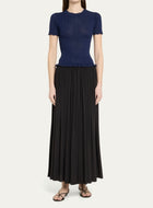 Sea New York Abbie Short Sleeve Knit Sweater - Navy