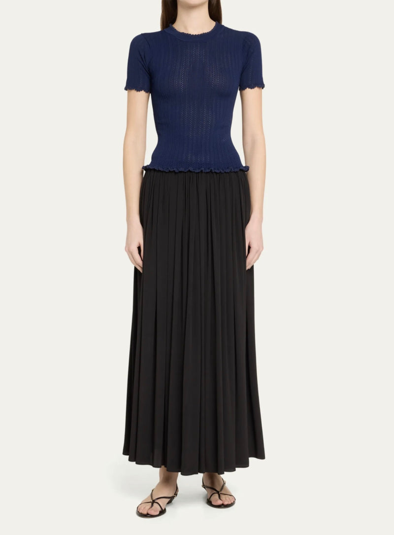 Sea New York Abbie Short Sleeve Knit Sweater - Navy