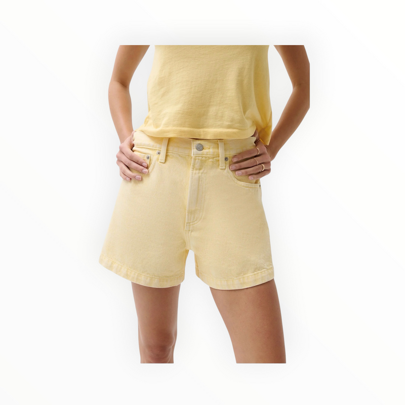 Pistola Saige High Rise A-Line Short - Yellow
