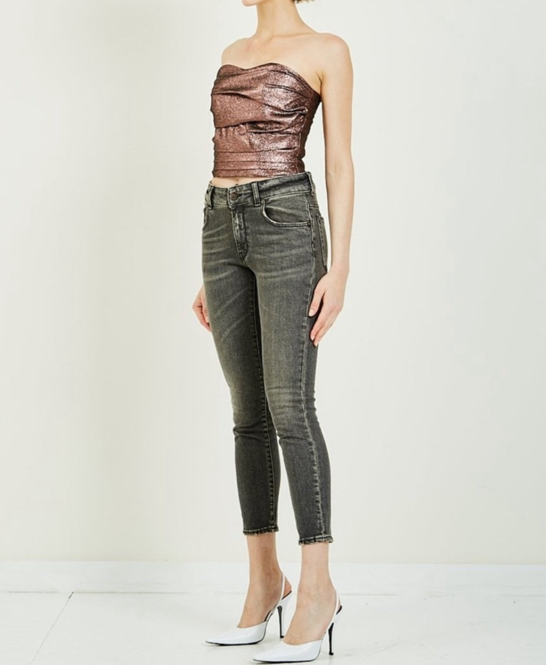 Birgitte Herskind Ethel Draped Corsage Bustier - Rose