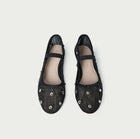 Loeffler Randall Leonie Ballet Flat - Black/Crystal