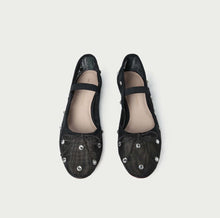 Loeffler Randall Leonie Ballet Flat - Black/Crystal