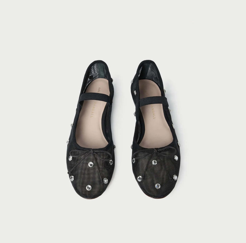 Loeffler Randall Leonie Ballet Flat - Black/Crystal