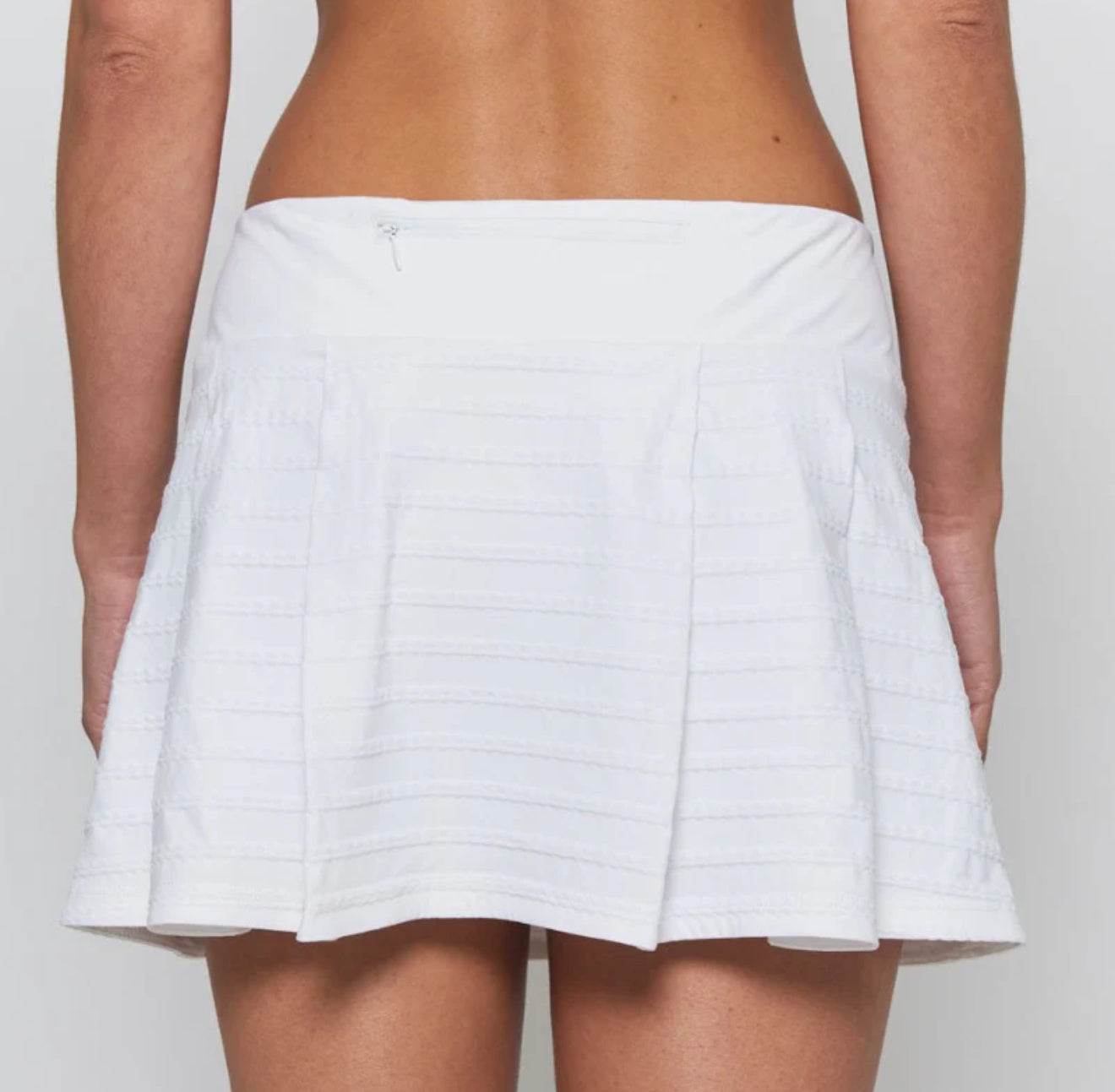 L'Etoile Sport Back Pleat Skort White