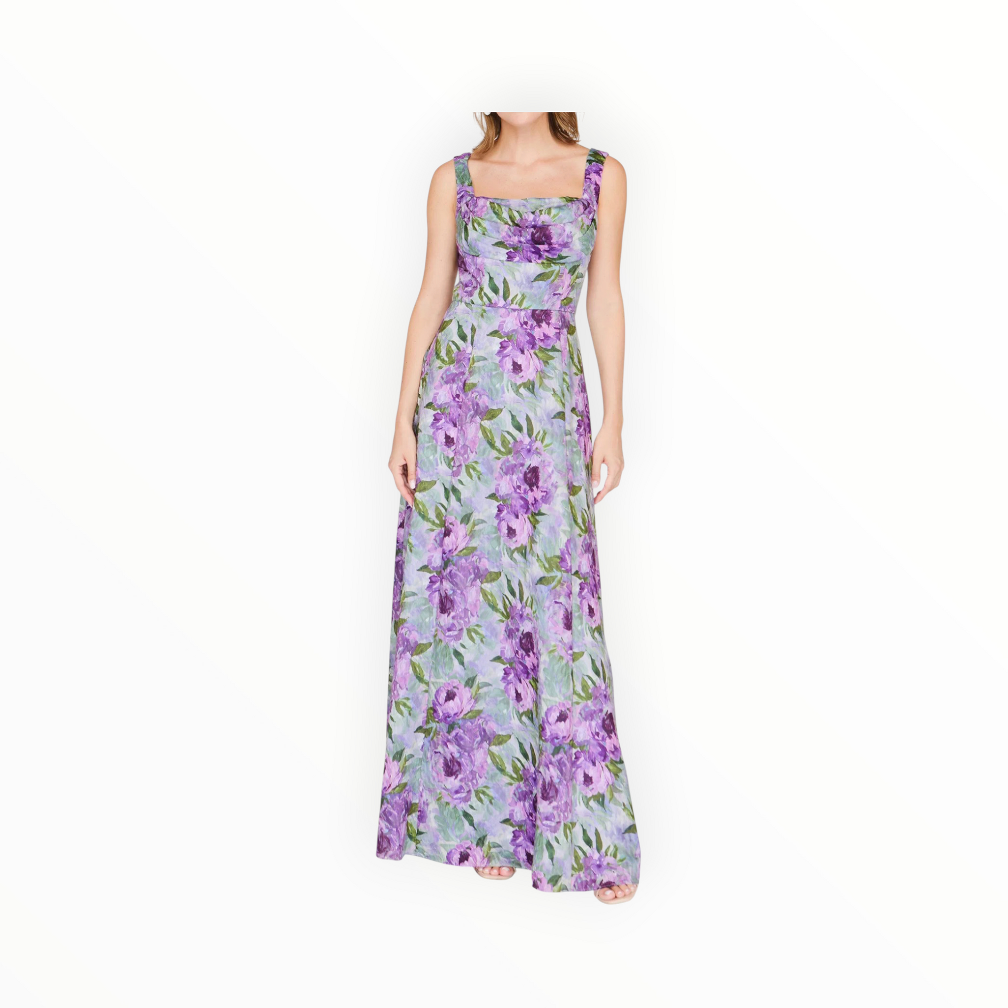 JS Collections Jordana A-Line Gown - Lilac Green