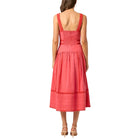 Shoshanna Rosette Dress - Persimmon