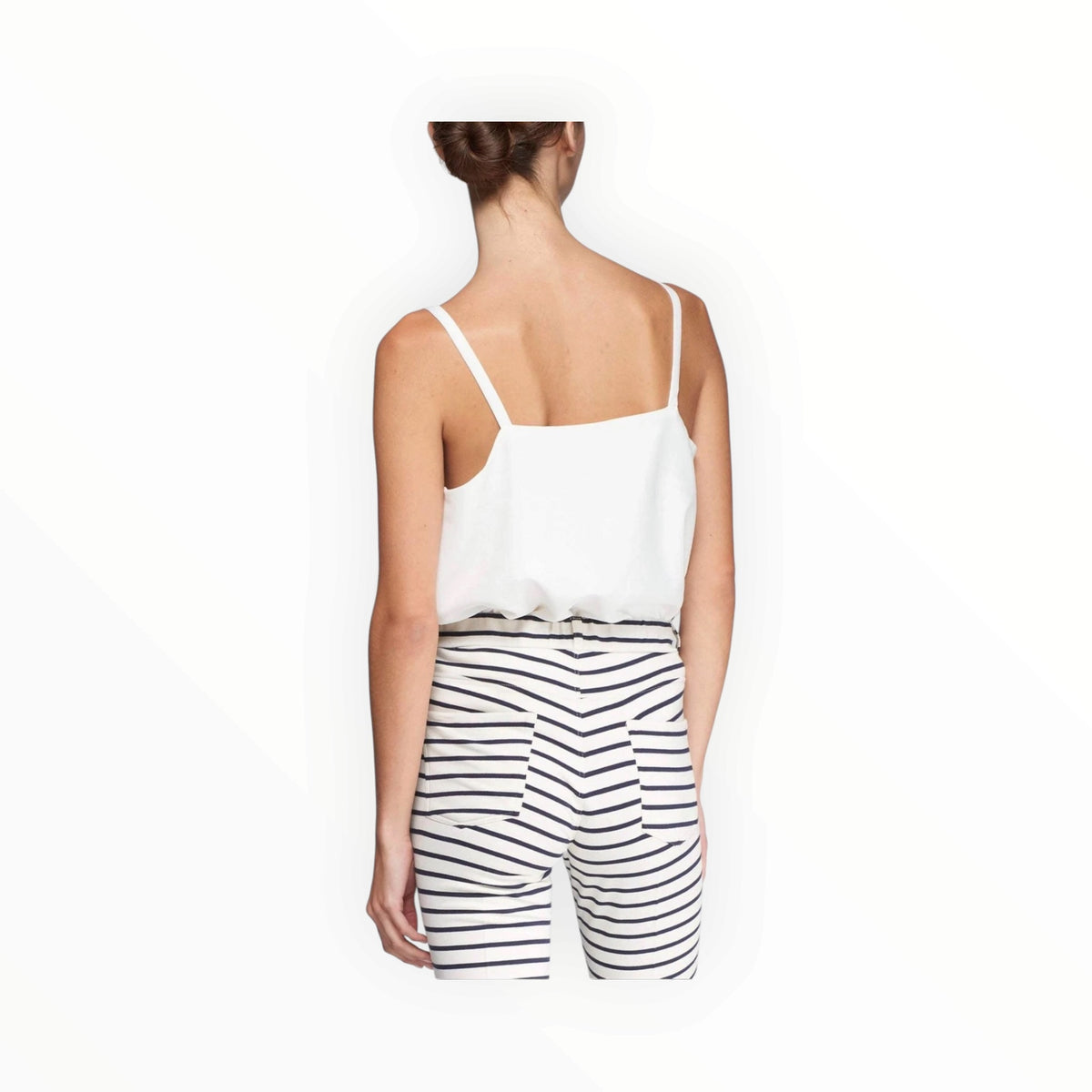 Vilagallo Vilagallo Zina Crepe Camisole - White/Gold