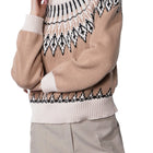 Greylin Karine Fair Isle Balloon Sleeve Sweater - Taupe