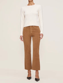 DL1961 Bridget Boot High Rise Instasculpt Crop - Teakwood Corduroy