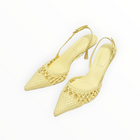 SIMKHAI Dylan Open Weave Slingback Pumps - Butter Cream