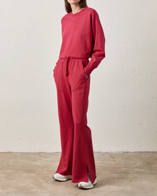 NSF Rusty HW Slit Side Flair Sweat Pants - Crimson