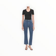 SIMKHAI Ansel Crop Flare Jeans - Midnight Wash