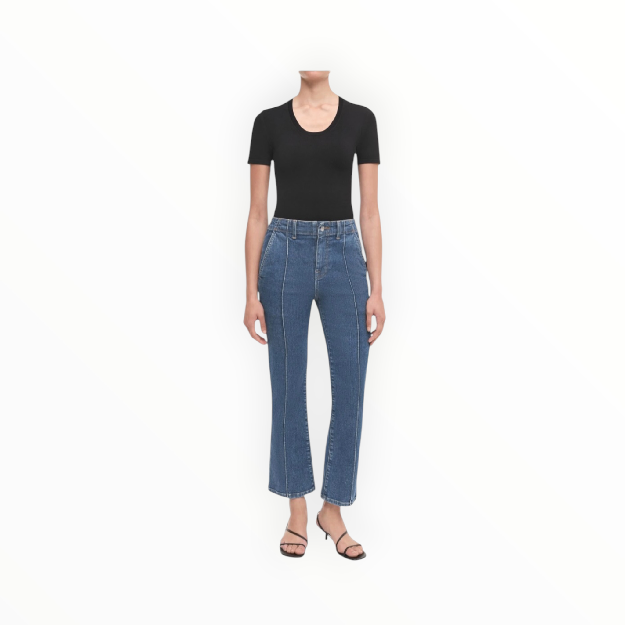SIMKHAI Ansel Crop Flare Jeans - Midnight Wash