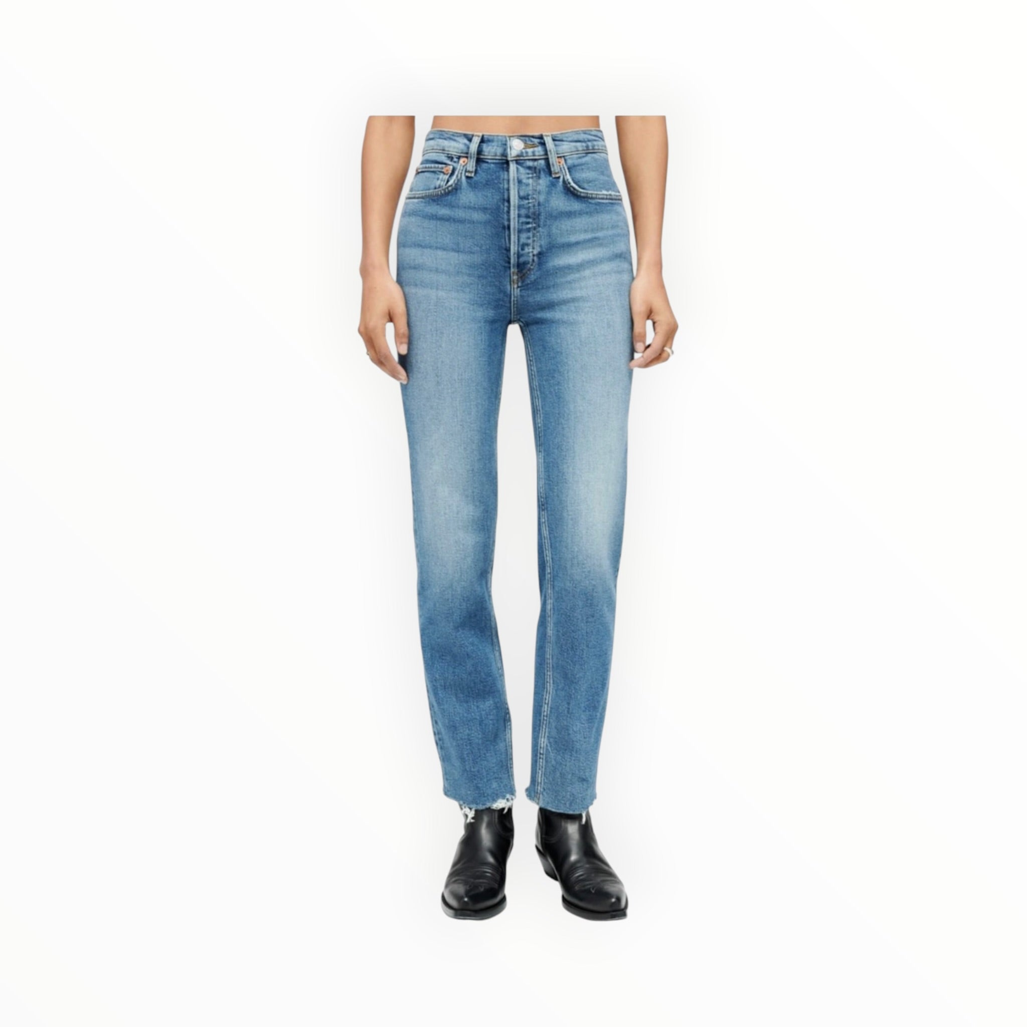 Re/Done Ultra High Rise Ankle Crop - Mid 70s