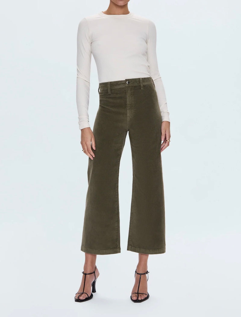 Pistola Penny Crop High Rise Wide Leg Pant - Sequoia