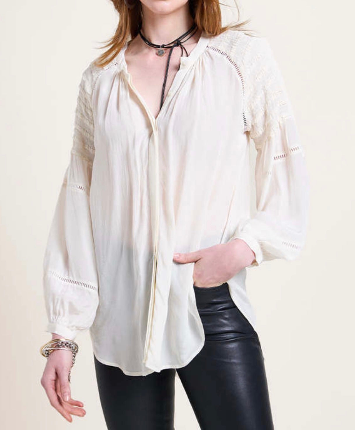 Scarlett Poppies Prairie Top - Vanilla