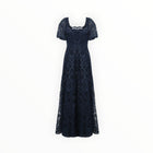 THEIA Dominique Puff Sleeve Gown - Odessey Grey