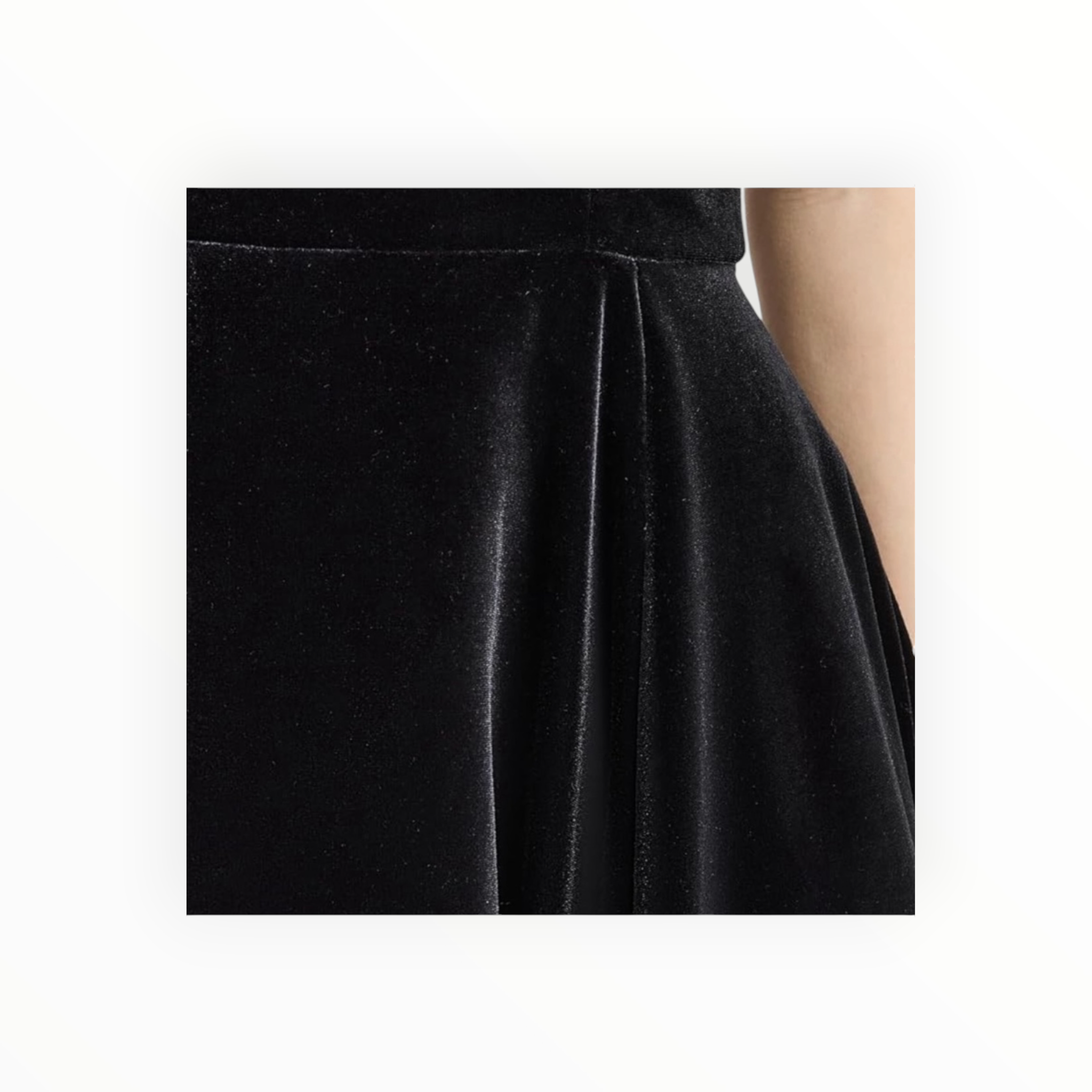 Shoshanna Lunar Stretch Velvet Dress - Jet Black
