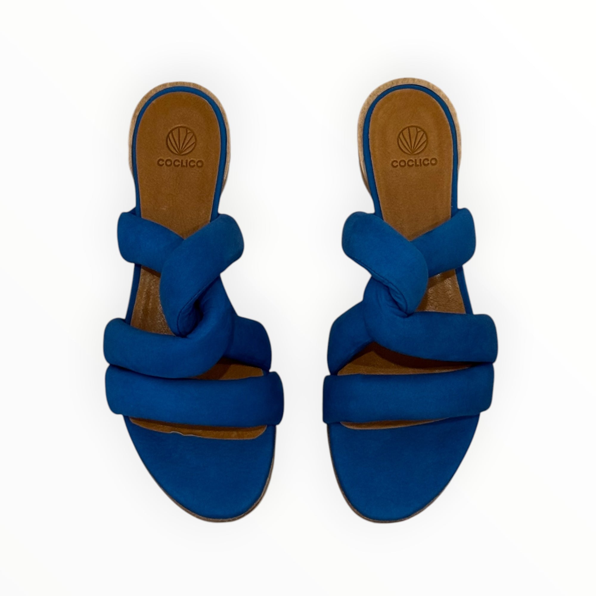 Coclico Everly Leather Sandal - Blue Mist