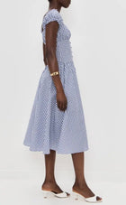 Amanda Uprichard Linella Dress - Blue/White