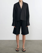 Enza Costa Twill Bermuda Short - Black