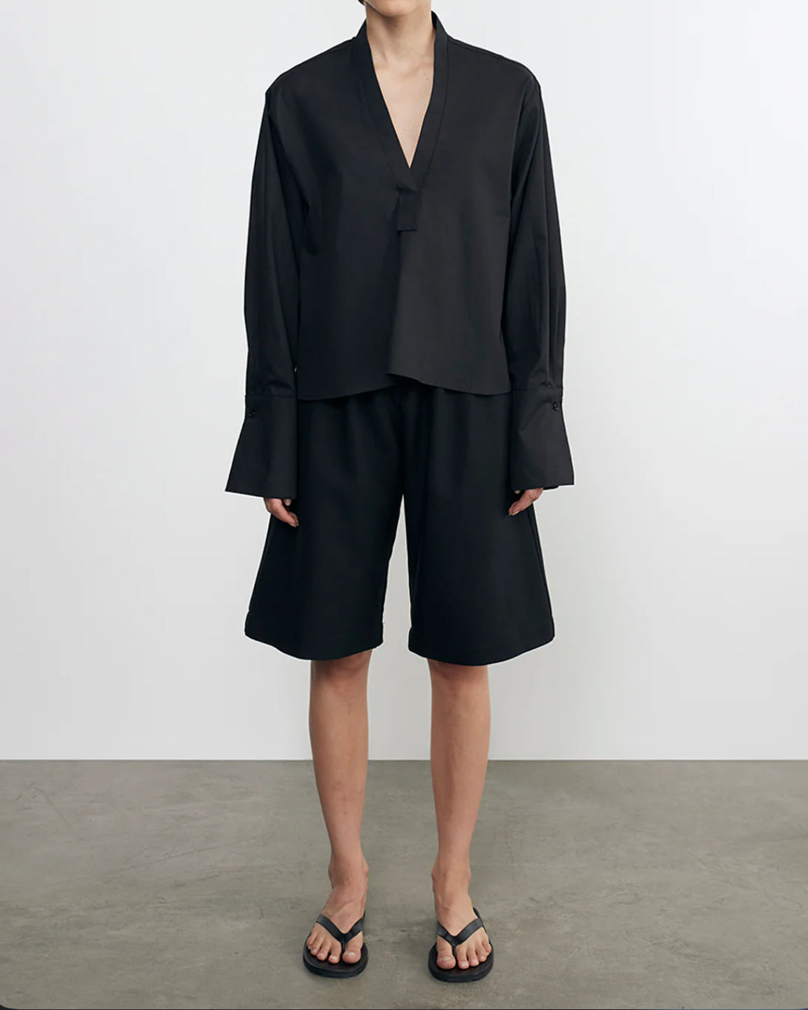 Enza Costa Twill Bermuda Short - Black