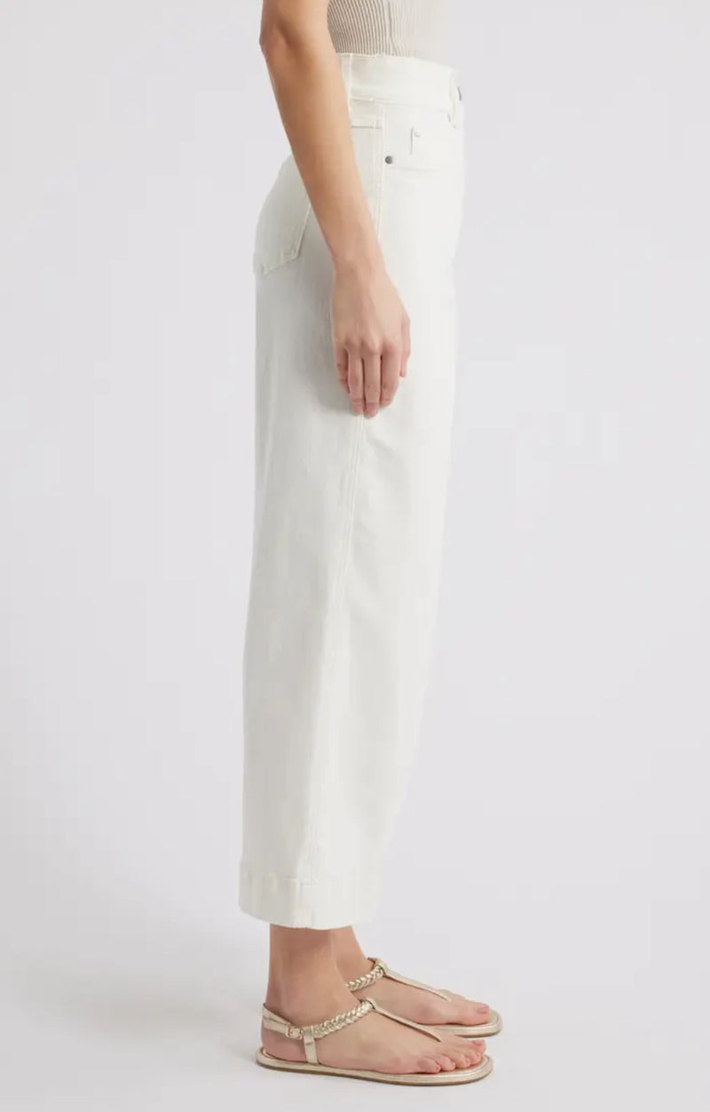 SPANXshape™ EveryWear Cropped Wide Leg Jeans - Chalk Wash