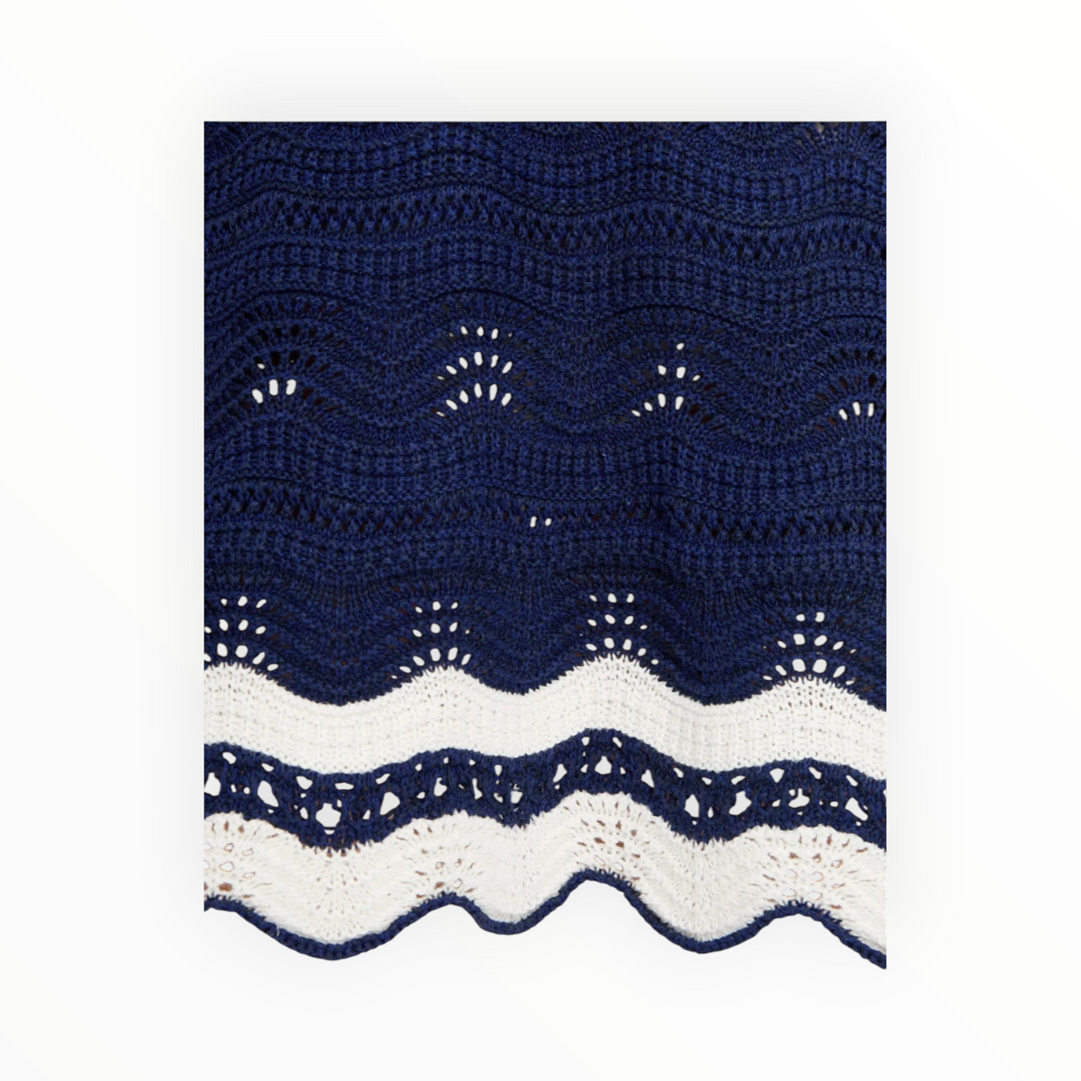 Kivari Camille Knit Mini Dress - Navy/White