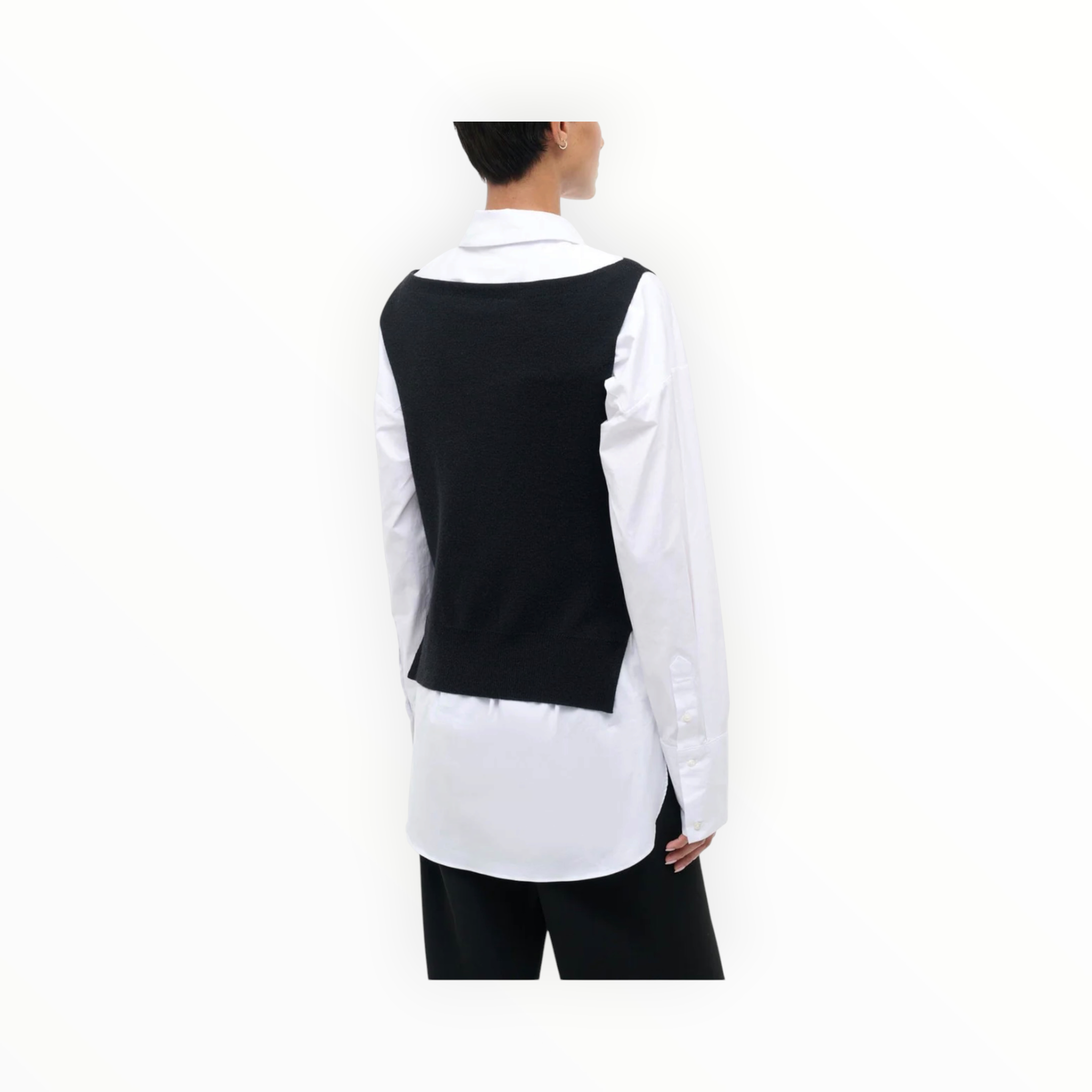 STAUD Damian Top - Black/White