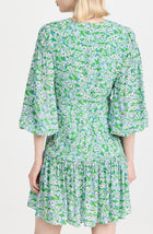 Shoshanna Nicola Floral Print Ruffle Dress - Spring Green Multi