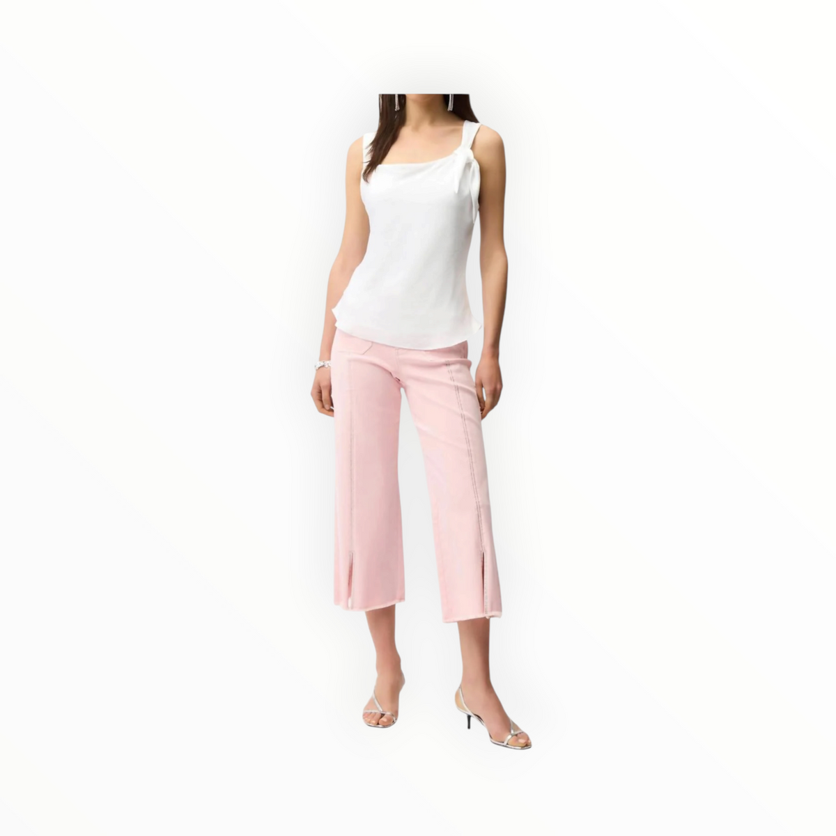 Joseph Ribkoff Scarf Tank Top - Vanilla