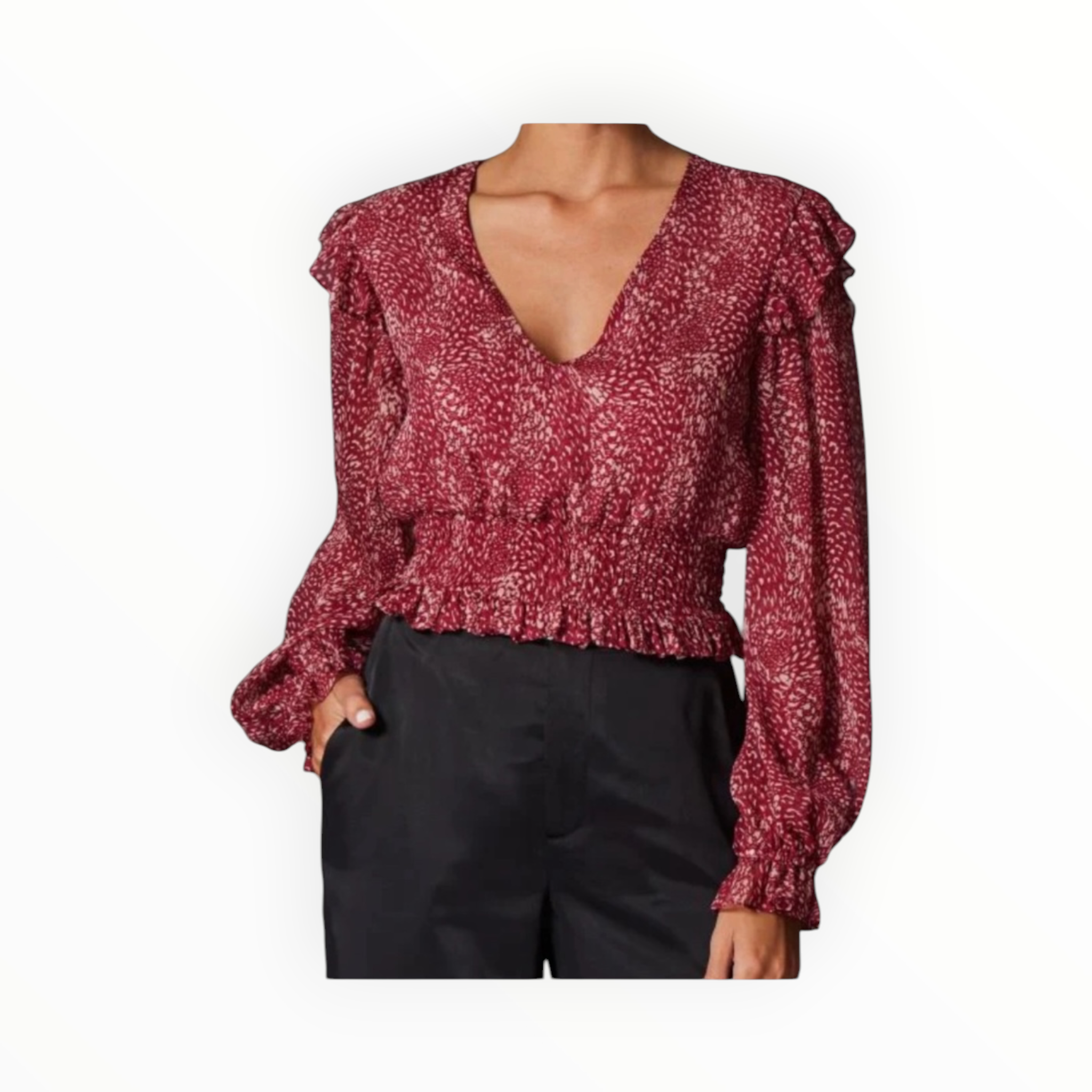 Gilner Farrar Karine Blouse - Bordeaux Snake