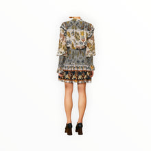 Farm Rio Floral Tapestry Mini Dress - Silver