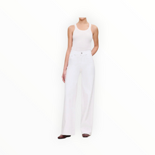 DL1961 Hepburn Wide Leg High Rise - White Pintuck
