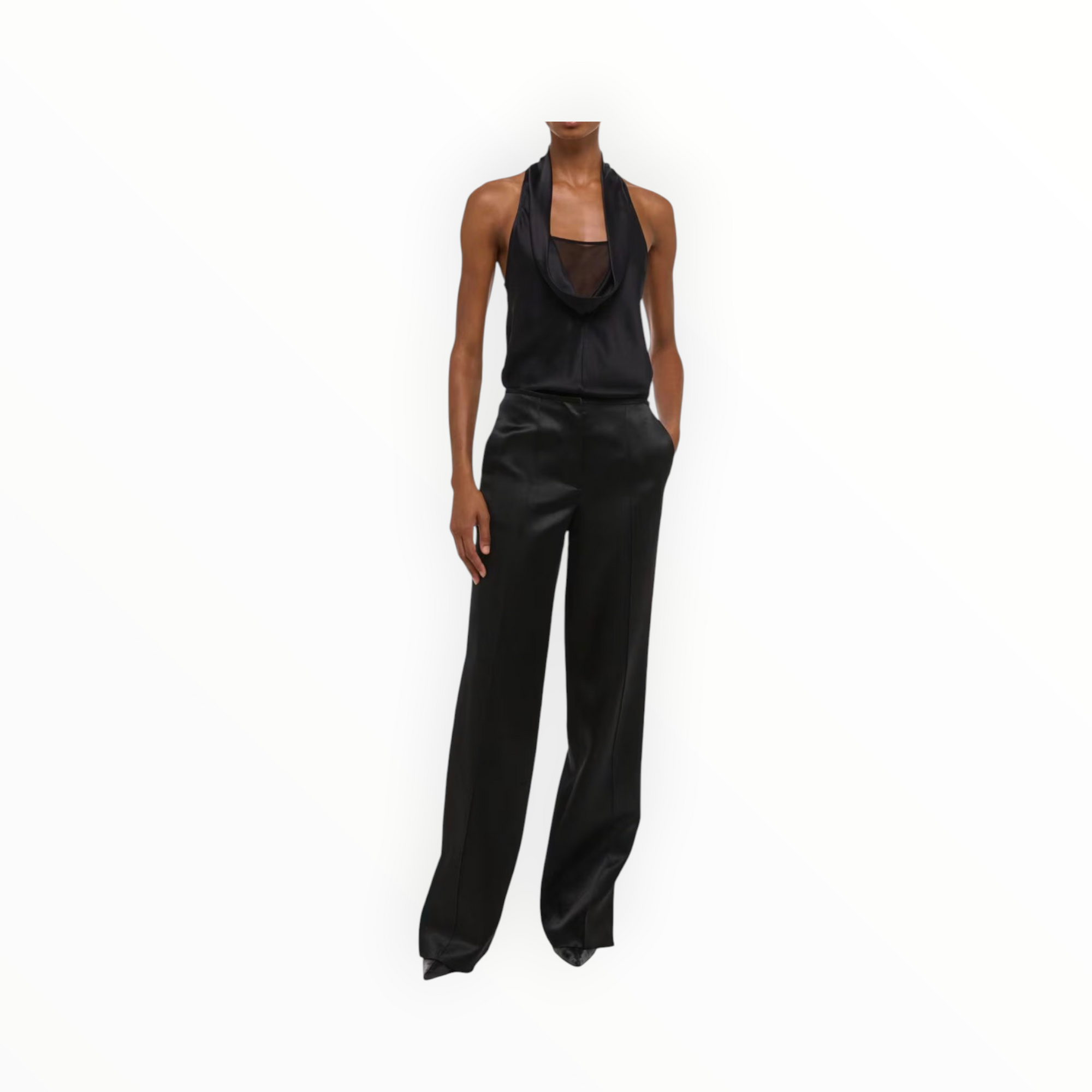 Helmut Lang Minimal Satin Pants - Black