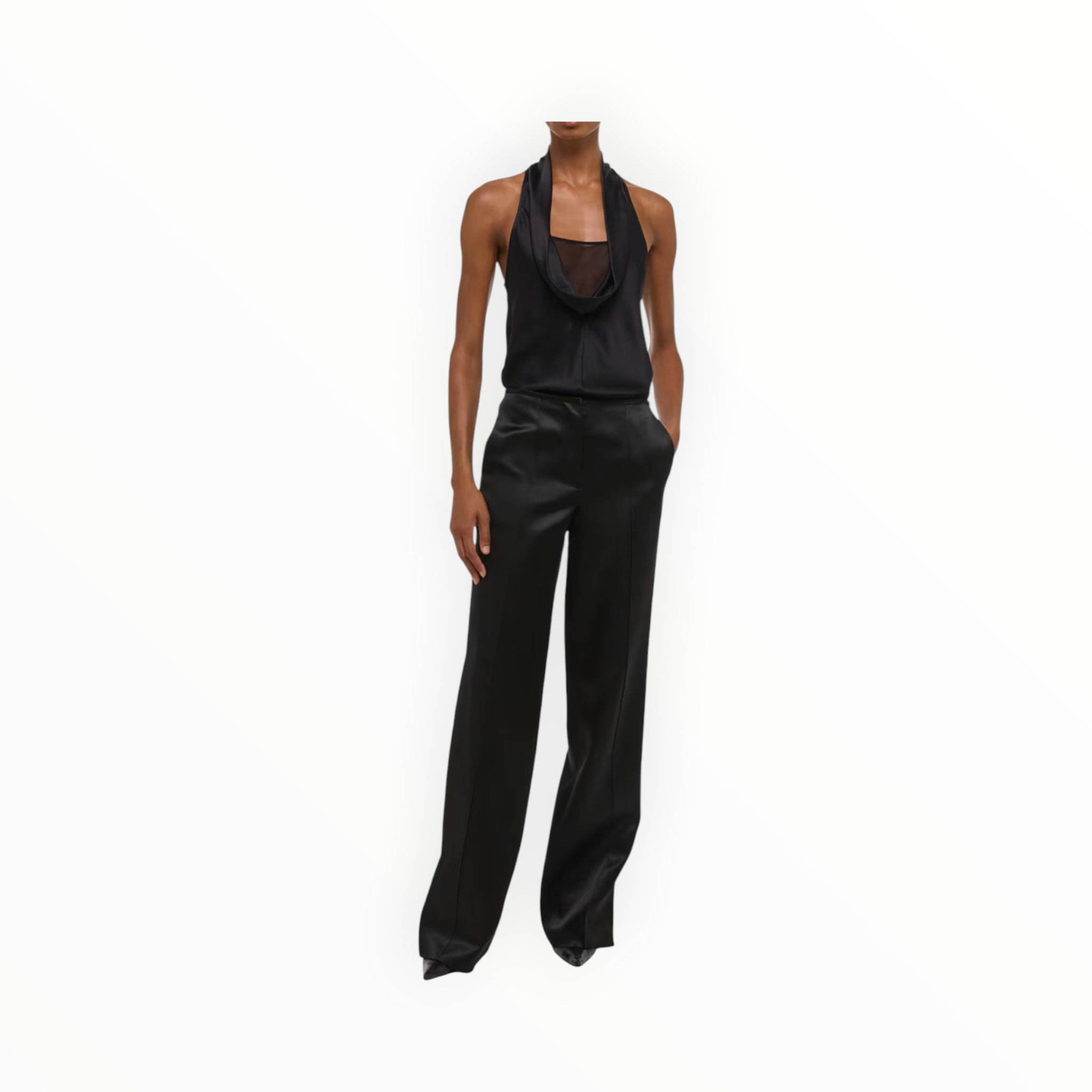 Helmut Lang Minimal Satin Pants - Black