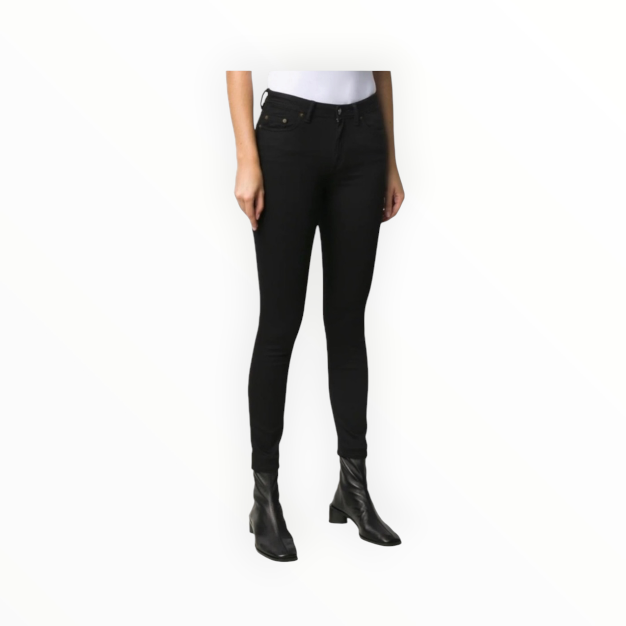 Acne Studios Skin 5 Pocket Mid-Rise Skinny Leg - Black