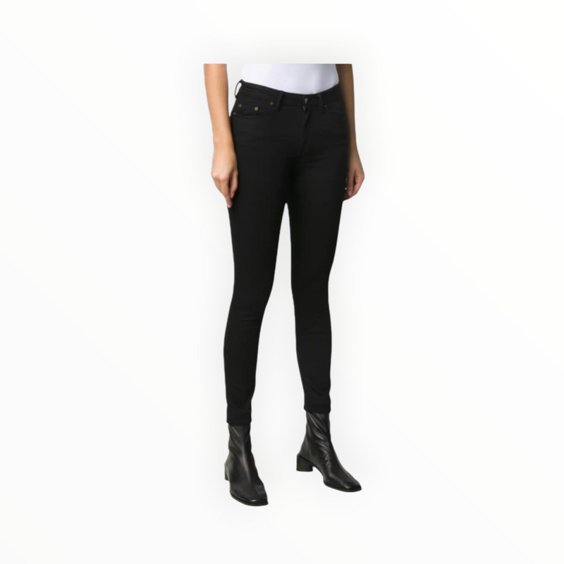 Acne Studios Skin 5 Pocket Mid-Rise Skinny Leg - Black