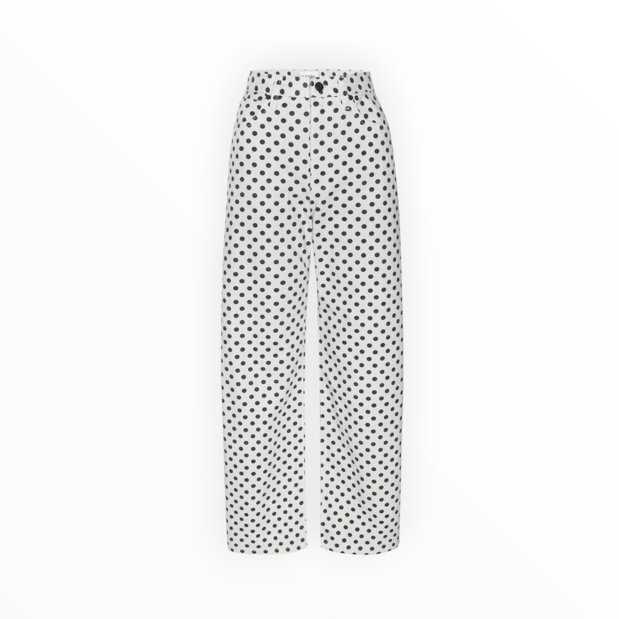 Frame The Bow Crop - White Polka Dot