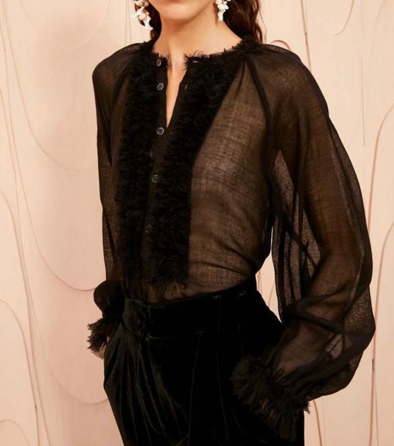 Ulla Johnson Bardot Blouse - Noir