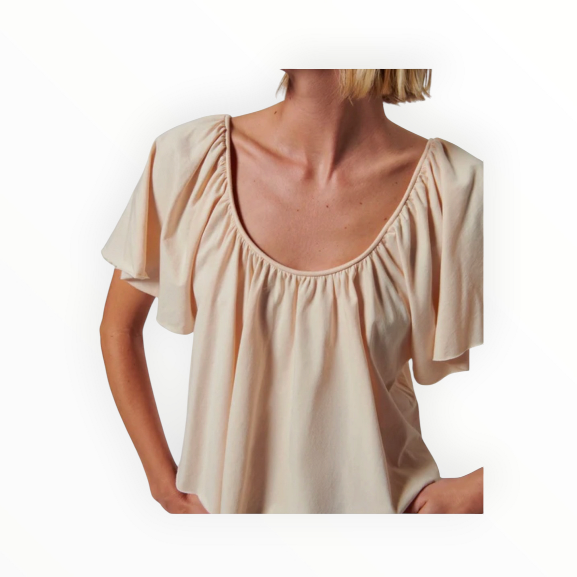 Nation Ltd Anna Sunburst Tee - Tapioca