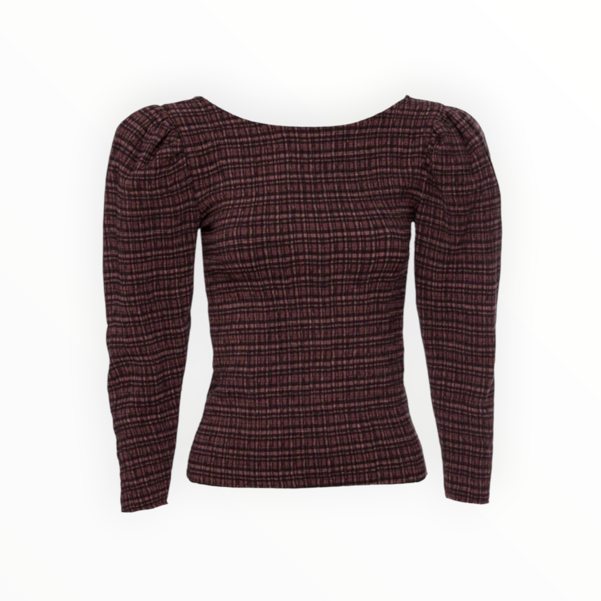 Nation Ltd Aurora Long Sleeve Top - Tartan Plaid
