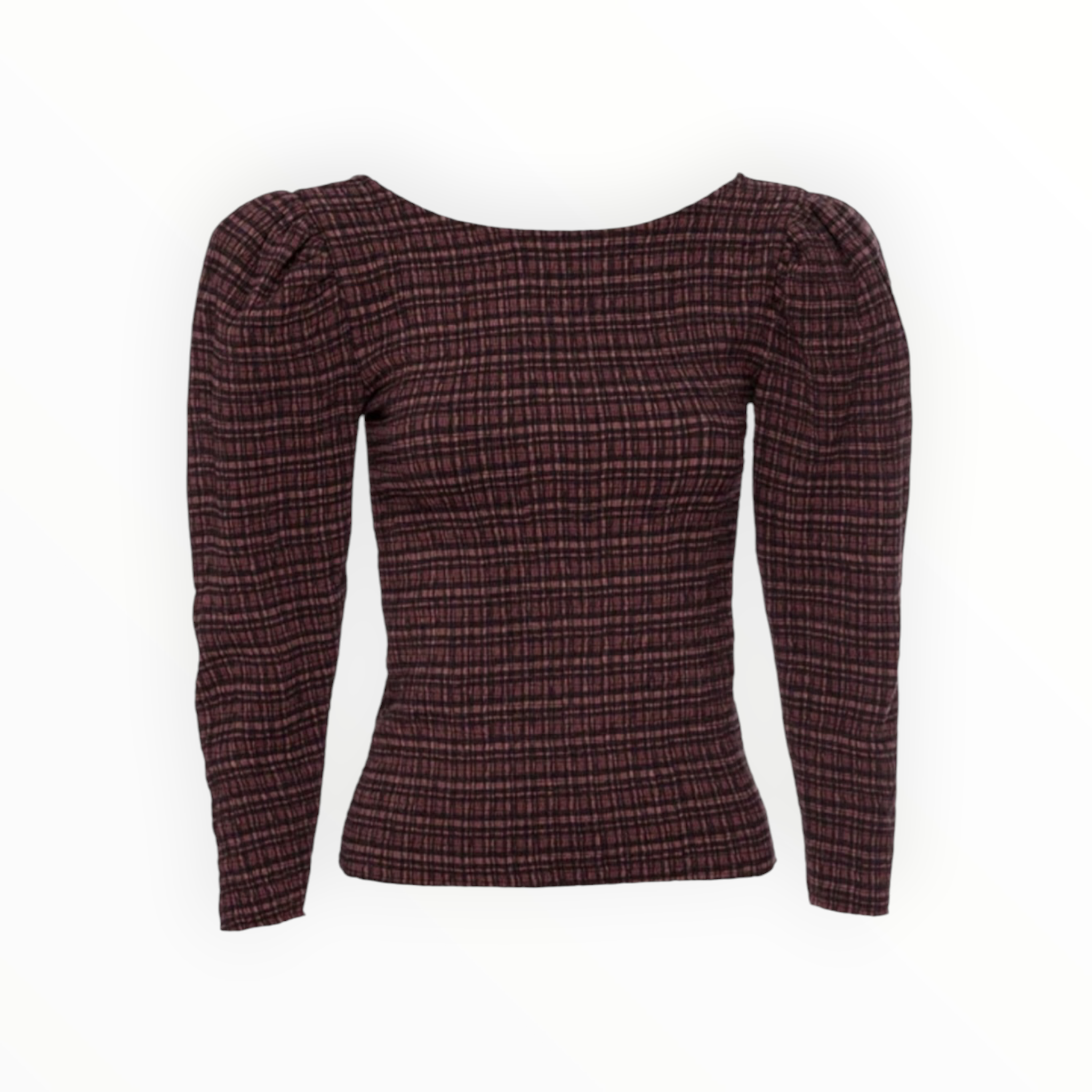 Nation Ltd Aurora Long Sleeve Top - Tartan Plaid