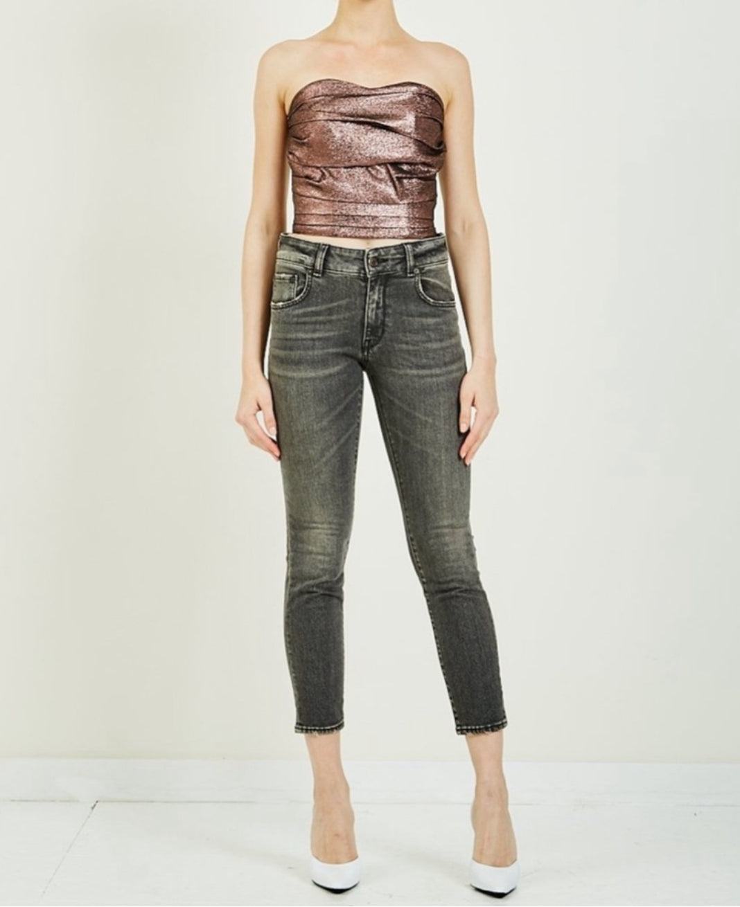 Birgitte Herskind Ethel Draped Corsage Bustier - Rose