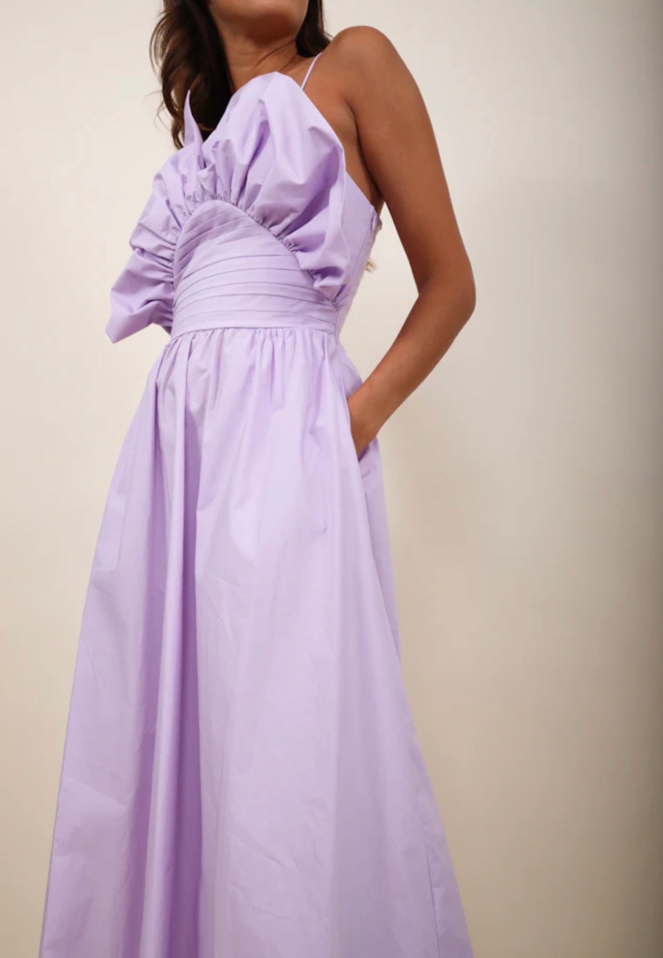 Meimeij Cotton Poplin Dress - Lilac